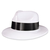 White Gangster Fedora Hats